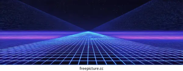 Retro Futuristic Gridded Pathway