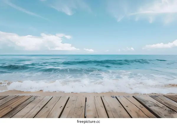 Ocean View With Wooden Dock