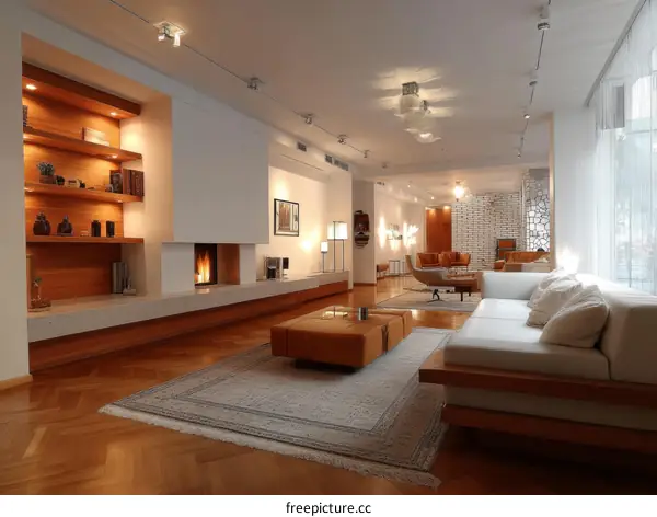 Modern Spacious Living Room Interior Design