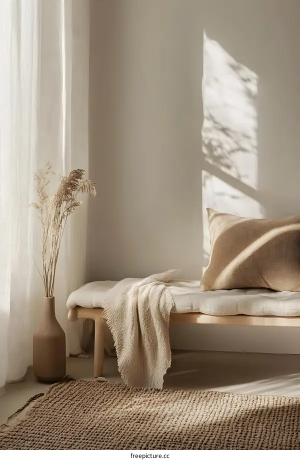 Minimalist Home Decor with Natural Elements and Light