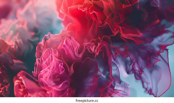 Abstract Red And Blue Swirls Background