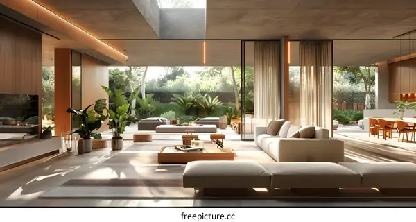 Modern house interior living room