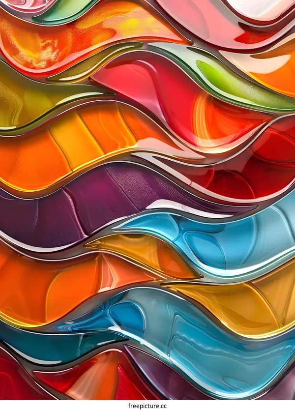 Colorful abstract waves background
