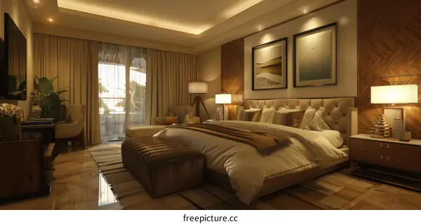 Luxury Hotel Bedroom Interior Design