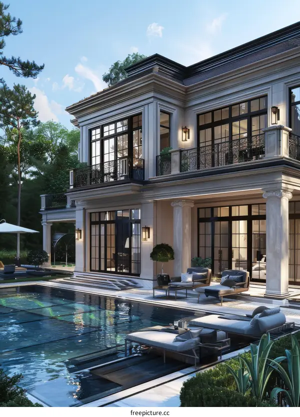 Luxury Mansion with Exquisite Pool Design