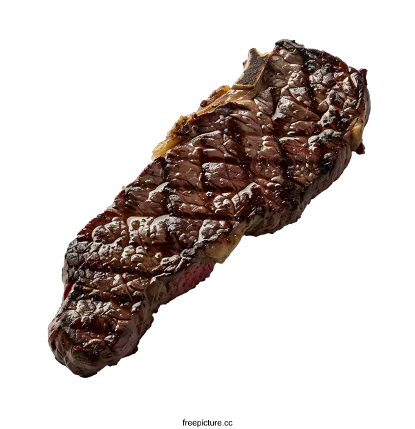 [Transparent Background PNG]Grilled Sirloin Steak on White Background