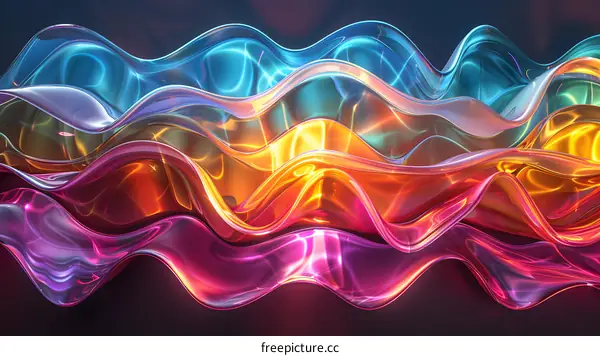 Colorful abstract waves