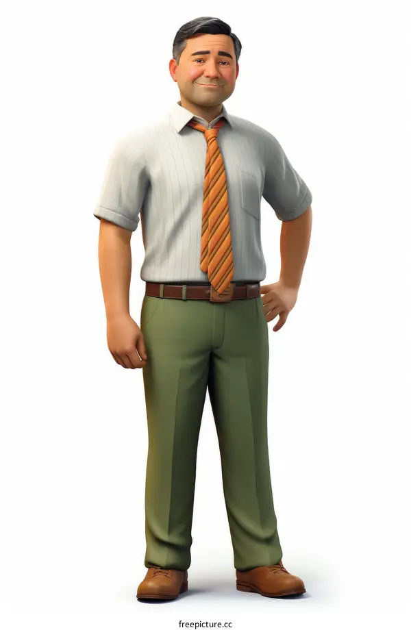 Confident Businessman Standing in a Relaxed Pose