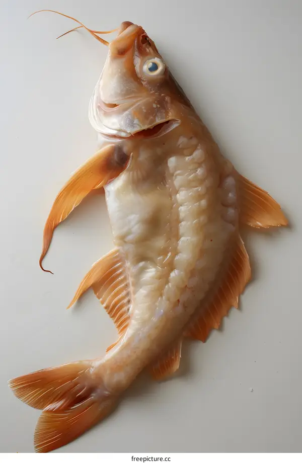Fresh Orange Roughy Fish on White Background