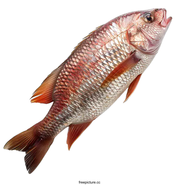 [Transparent Background PNG]Red fish on white background