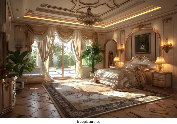 European-style luxury bedroom