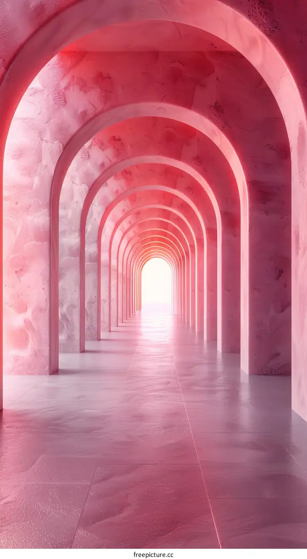 Pink Futuristic Archway