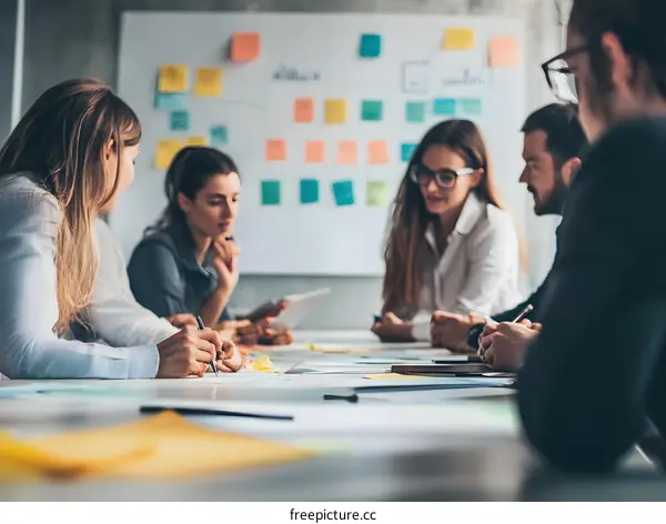 Business Team Meeting Brainstorming  Modern Office