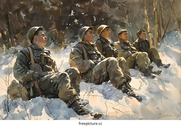 Soviet Soldiers in the Snow