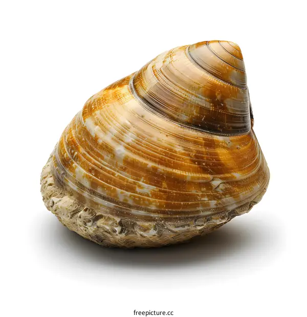 Seashell on white background