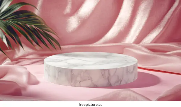 Pink Background Marble Display Podium