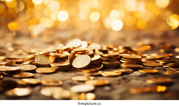 Pile of gold coins