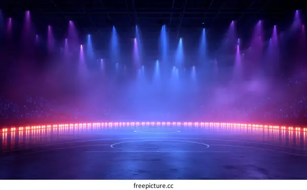 Abstract Neon Stage Interior Design