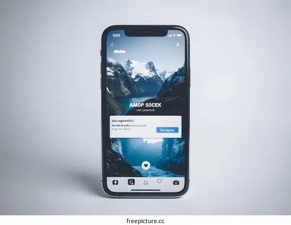 Smartphone Display With Social Media Application