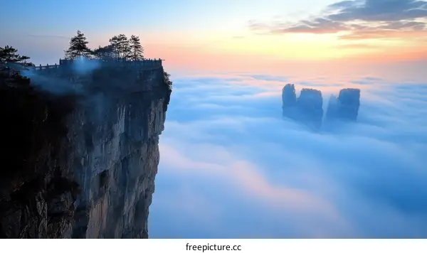 Sunrise over the Clifftop Cloudscape