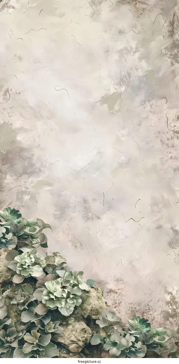 Abstract Green Floral Pattern Background