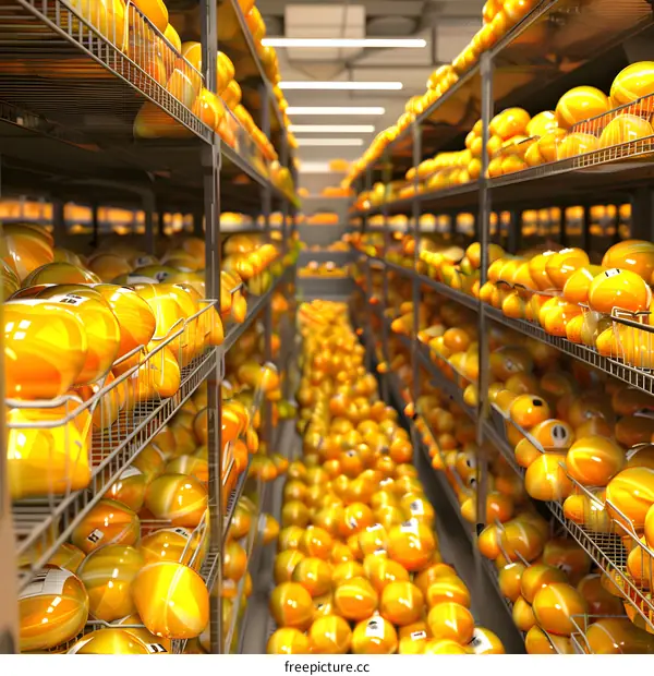 Warehouse Full Of Oranges