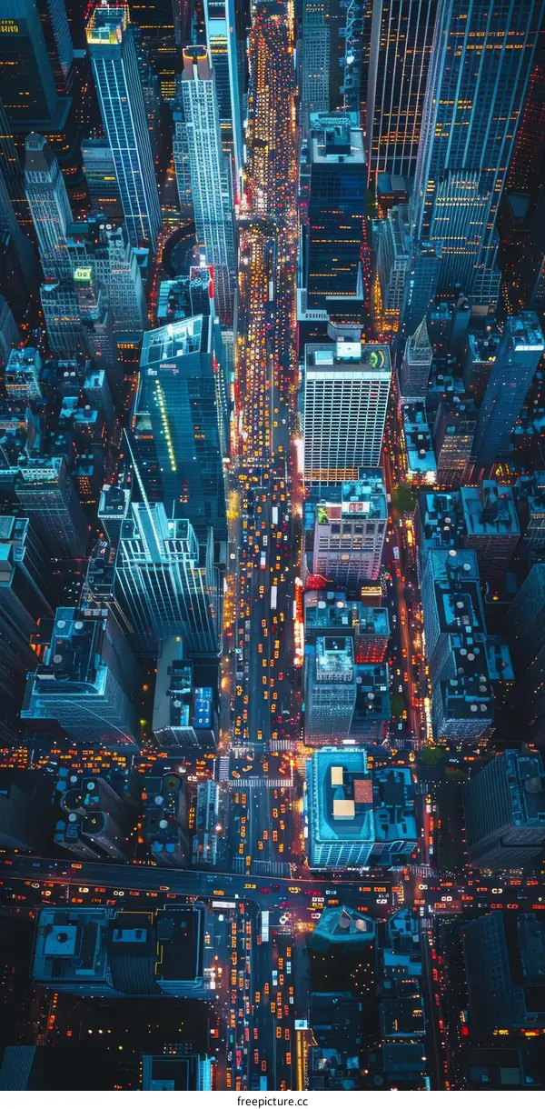 The Dazzling Skyline of New York City at Night