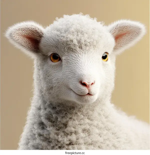 Closeup of a Cute Baby Lamb