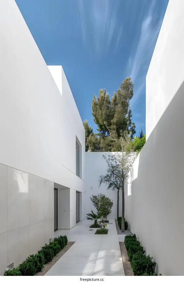 Modern Minimalist Architecture Courtyard