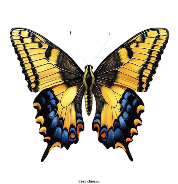[Transparent Background PNG]Detailed Illustration of a Monarch Butterfly