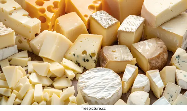 Assortment of Cheeses for Gourmet Food