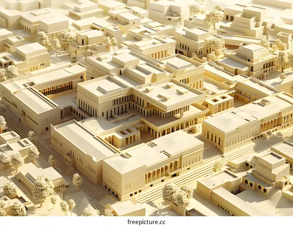 An illustration of an ancient city