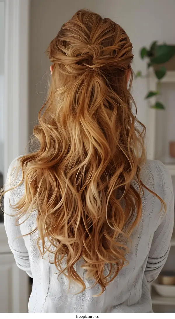 portrait of a woman with long red hair