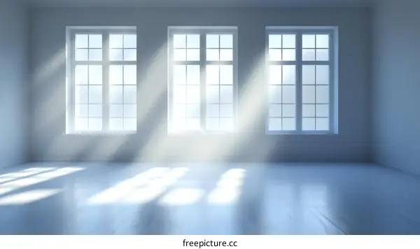 Empty Room with Sunlight and Windows