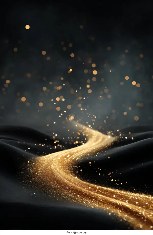 Abstract Golden Glitter Texture Background Design