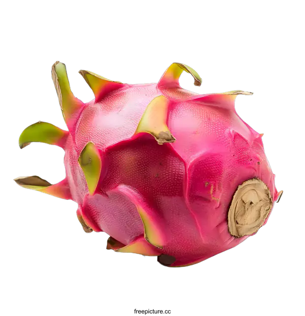 [Transparent Background PNG]Fresh Red Dragon Fruit Isolated on White Background