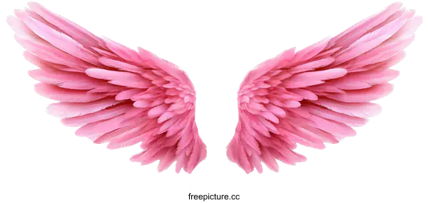 [Transparent Background PNG]Pair of Pink Angel Wings