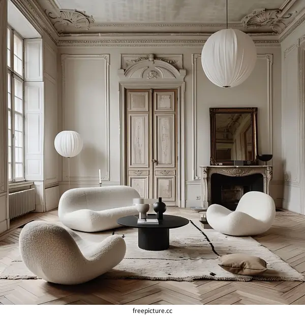 Modern interior design living room