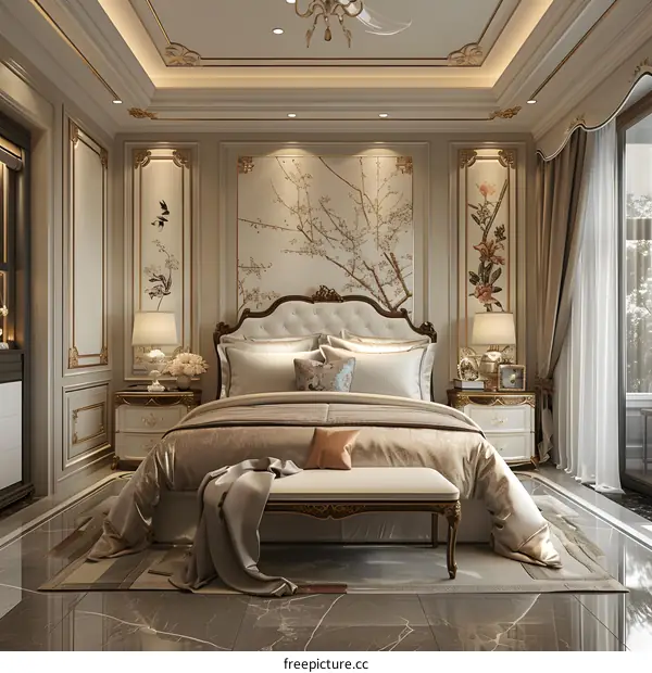 European-style luxury bedroom