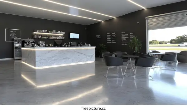 Modern Minimalist Coffee Shop Interior Design