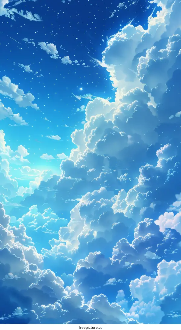 Blue sky and white clouds