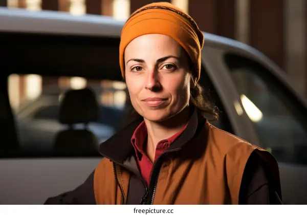 Portrait of a young woman wearing a beanie
