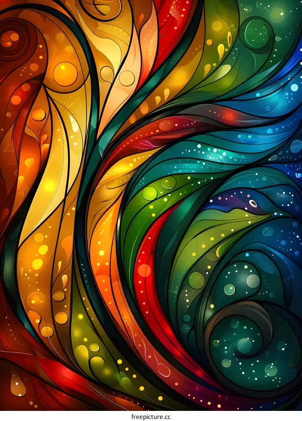 Colorful abstract painting