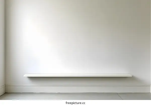 White Wall Shelf in Minimalist Interior Design