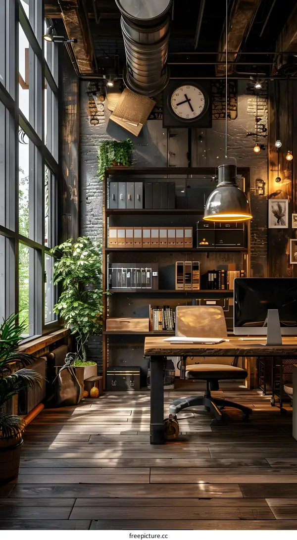 industrial style home office