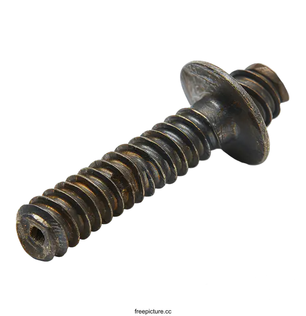 [Transparent Background PNG]Large Metal Screw on transparent background