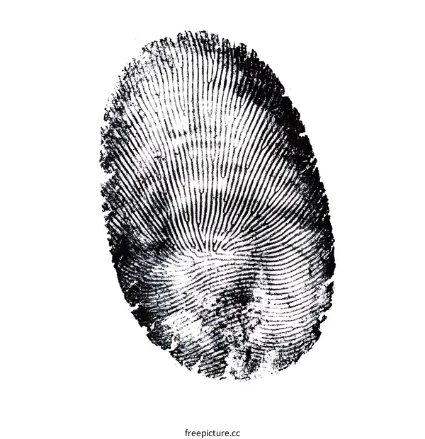 Fingerprint Impression on White Background