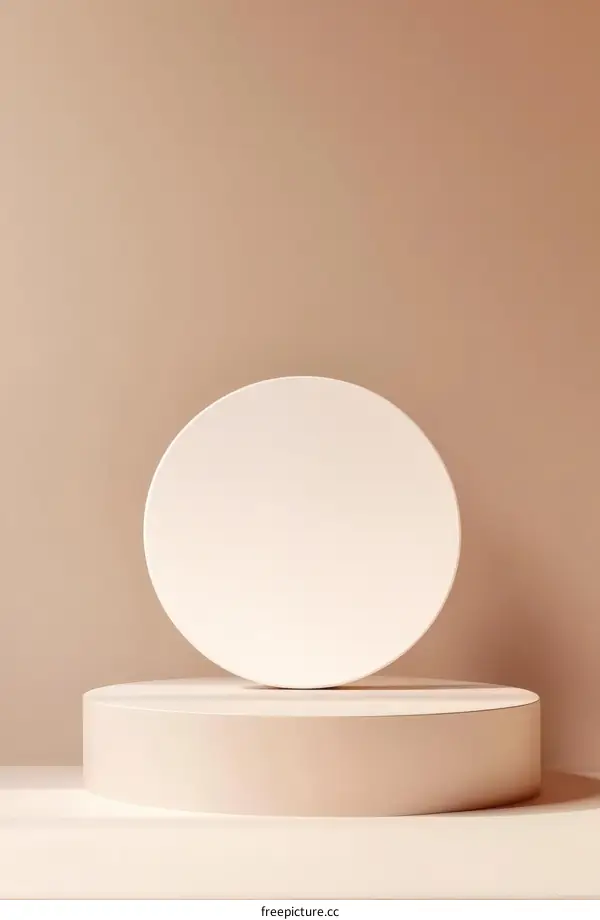 Beige Geometric Abstract Display Stand