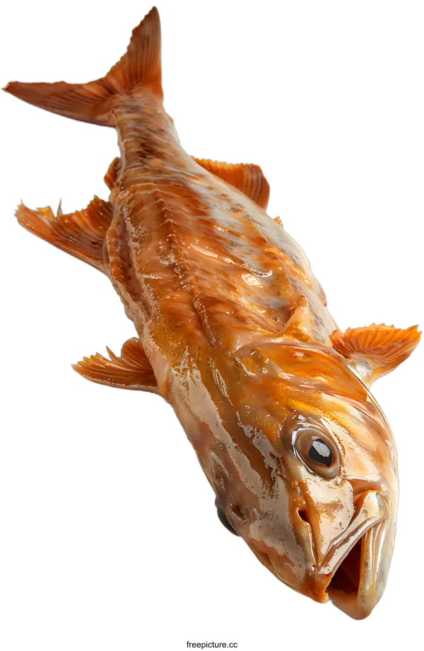 [Transparent Background PNG]Orange roughy fish on white background