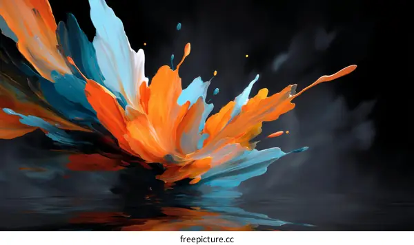 Abstract Paint Explosion Art